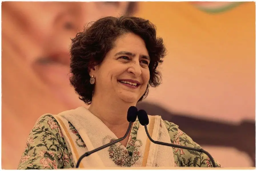 General Secretary of Congress Priyanka Gandhi reacts to PM Modi’s भाई राहुल गांधी पर ‘Ambani-Adani’ का हमला